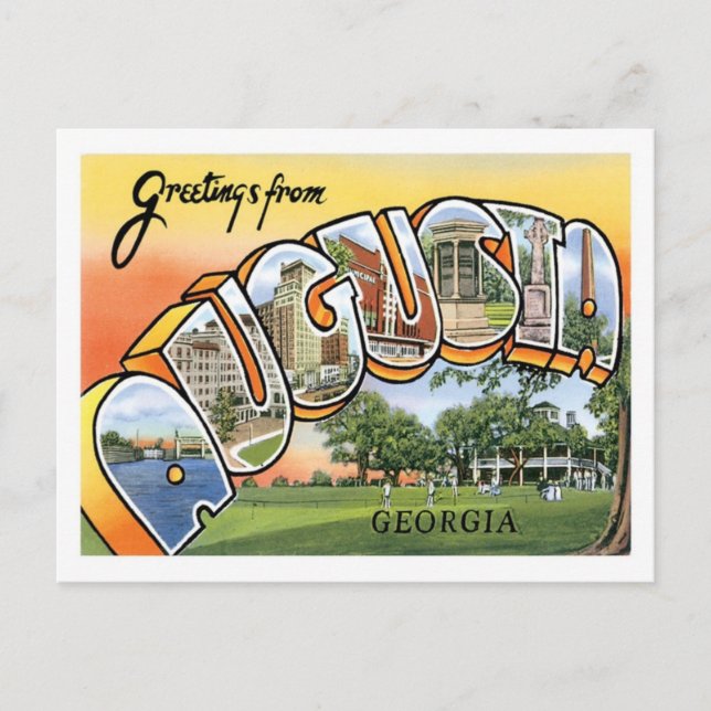 Augusta Georgia Reisen USA City Postkarte (Vorderseite)