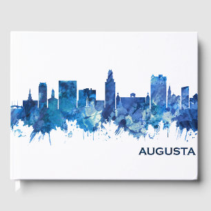 Augusta Georgia Skyline Blue Gästebuch