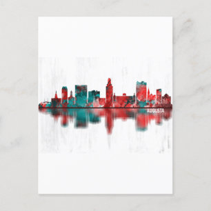 Augusta Georgia Skyline Einladungspostkarte