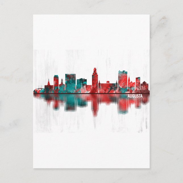 Augusta Georgia Skyline Einladungspostkarte