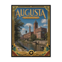 Augusta Georgia Vintage Art Deco Goldenes Zeitalte