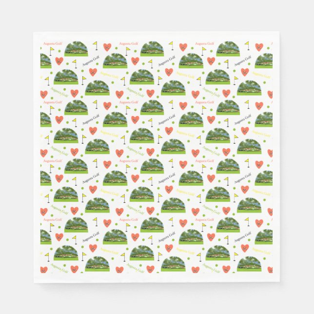 Augusta Golf 12. Loch Serviette (Vorderseite)