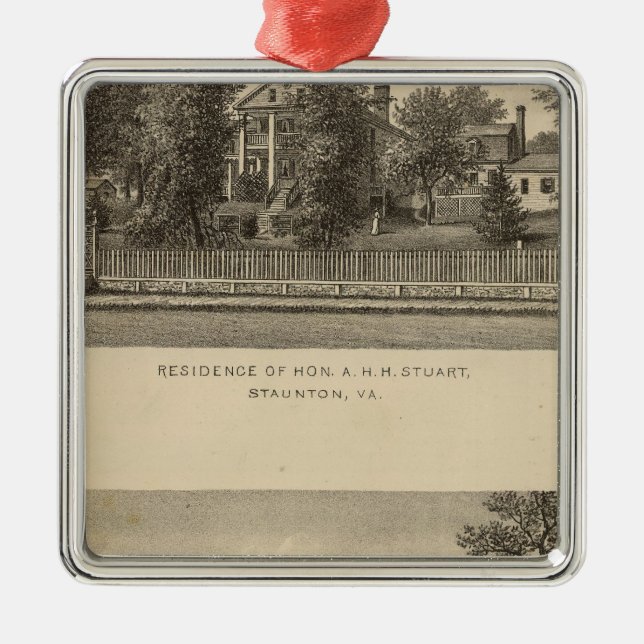 Augusta-Kirchen-Stuart-Wohnsitz Silbernes Ornament (Vorne)