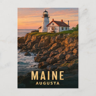 Augusta Maine Küstenerbe Neuengland Postkarte