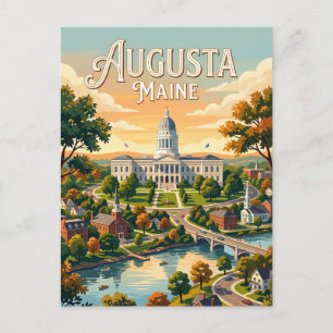 Augusta, Maine Postkarte