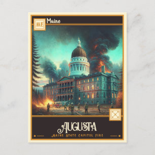 Augusta, Maine   VINTAG Postkarte