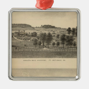 Augusta Male Academy Seawright Grundstück Silbernes Ornament