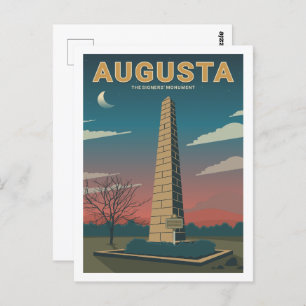 Augusta Monument Frische Pasta machen Postkarte