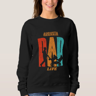 Augusta Native Funny State Flag Vater Parent Baby Sweatshirt
