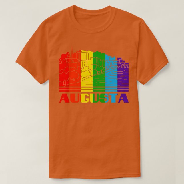 Augusta Pride Augusta LGBT Geschenk LGBTQ Support  T-Shirt (Design vorne)