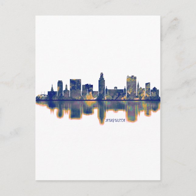Augusta Skyline Einladungspostkarte (Vorderseite)