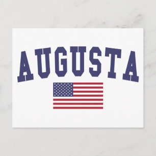 Augusta US Flag Postkarte