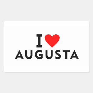 Augusta Vereinigte Staaten Amerika USA Liebe Stadt Rechteckiger Aufkleber