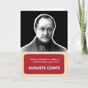Auguste Comte Karte Anti--Valentinsgrüße Tages