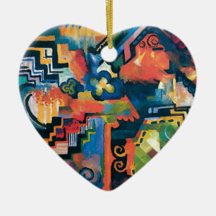 Auguste Macke - Hommage an Abstrakte moderne Kunst Keramikornament