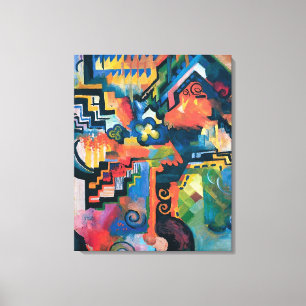 Auguste Macke - Hommage an Bach Abstrakte Moderne Leinwanddruck