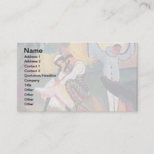 Auguste Macke - Russische Balletttänzer auf der Bü Visitenkarte