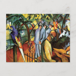 Auguste Macke - Zoologischer Garten Tierliebhaber Postkarte