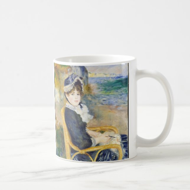 Auguste Renoir am Meer Portrait der Frau Kaffeetasse (Rechts)