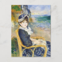 Auguste Renoir am Meer Portrait der Frau