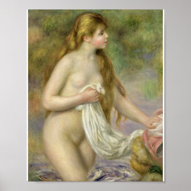 Auguste Renoir - Bather with long haair Poster (Vorne)