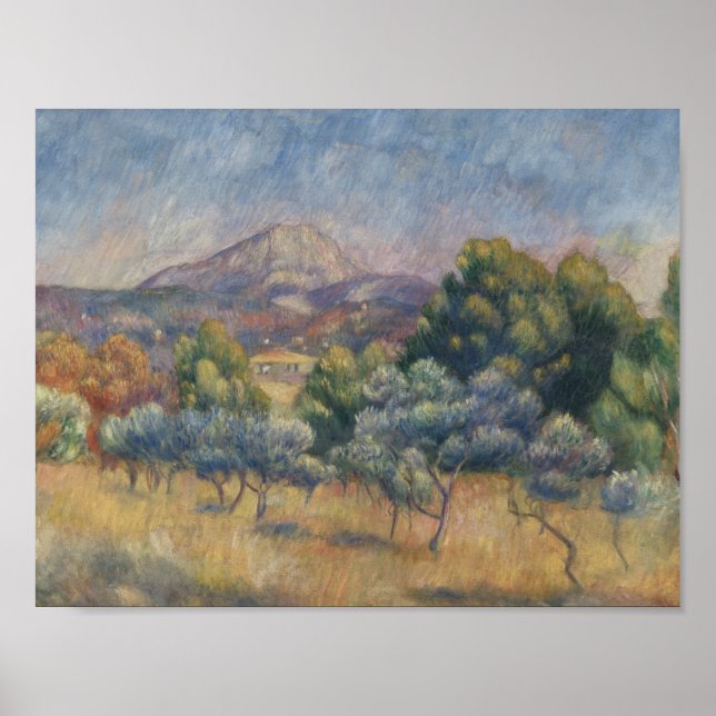 Auguste Renoir - Der Berg Sainte-Victoire Poster (Vorne)