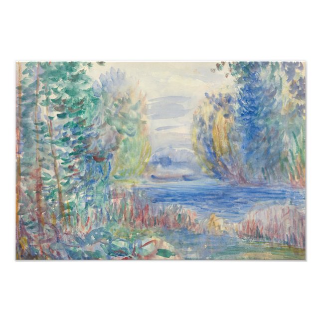 Auguste Renoir - Flusslandschaft Fotodruck (Vorne)