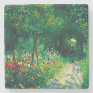 Auguste Renoir „Frau in einem Garten“ Steinuntersetzer