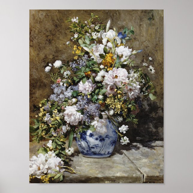 Auguste Renoir - Frühlingsstrauß Poster (Vorne)