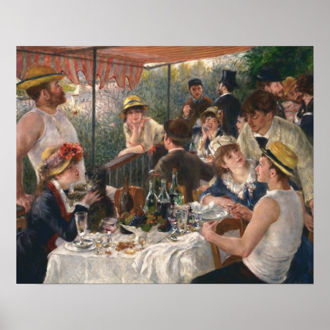 Auguste Renoir, Mittagessen im Party Poster (Vorne)