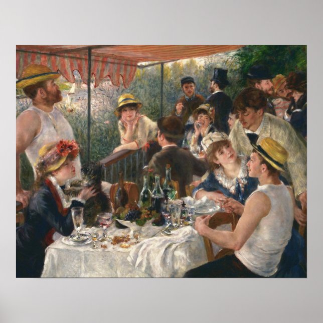 Auguste Renoir - Mittagessen im Party Poster (Vorne)