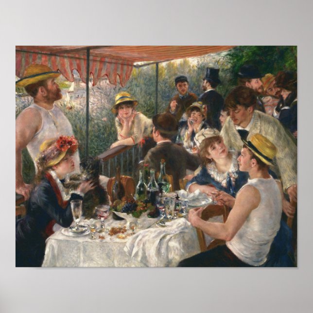 Auguste Renoir - Mittagessen im Party Poster (Vorne)