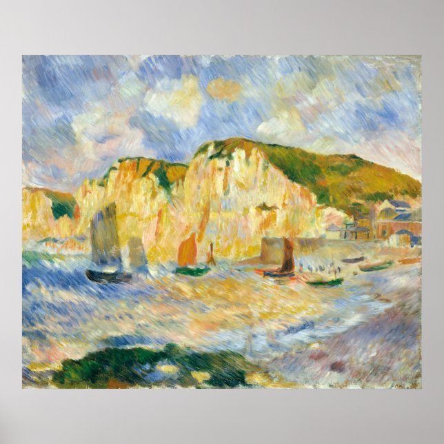 Auguste Renoir Sea und Cliffs Poster (Vorne)