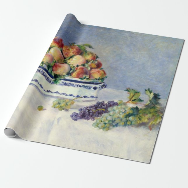 Auguste Renoir Stillleben mit Pfirsichen und Traub Geschenkpapier (Ungerollt)