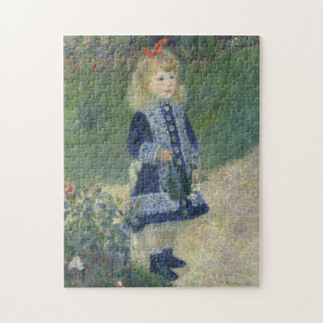 Auguste Renoir's A Girl mit einer Wassersportdose Puzzle (Vertikal)