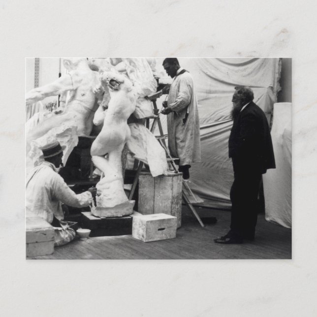 Auguste Rodin in seinem Paris-Studio Postkarte (Vorderseite)