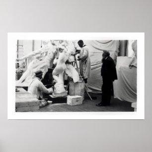 Auguste Rodin in seinem Pariser Studio Poster