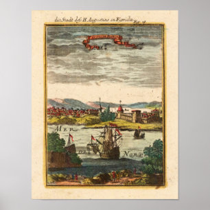 Augustin Florida Mallet, Allain Manesson 1719 Poster