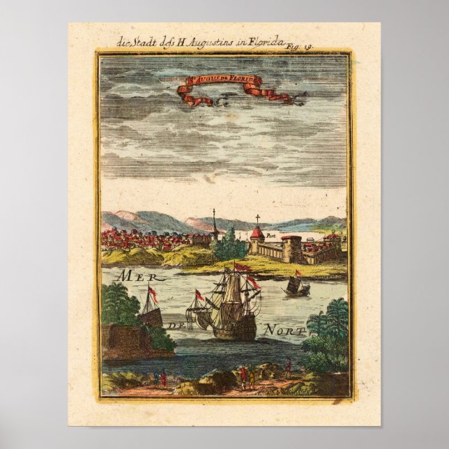 Augustin Florida Mallet, Allain Manesson 1719 Poster (Vorne)