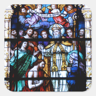 Augustine-Festglas Quadratischer Aufkleber