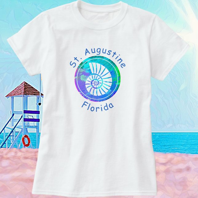 Augustine Florida Hübsch Nautilus Seashell T-Shirt (Von Creator hochgeladen)