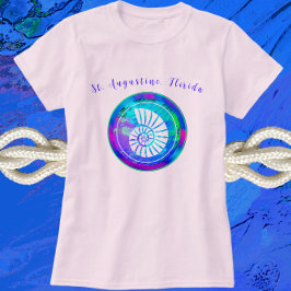 Augustine Florida Hübsches Meer Muschel T-Shirt