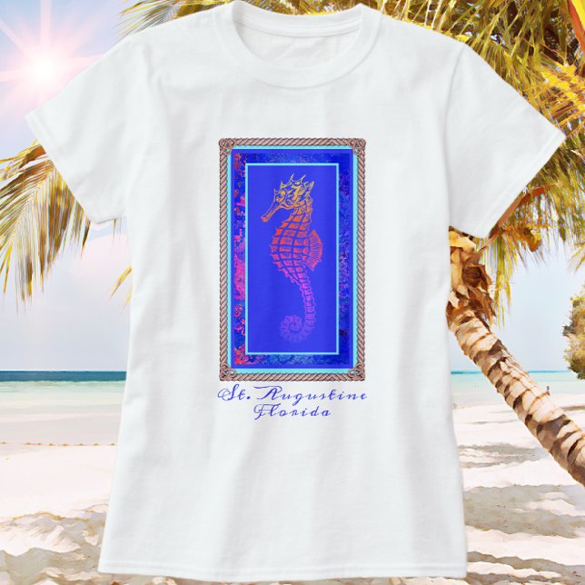 Augustine Florida Seepferd T - Shirt (Von Creator hochgeladen)