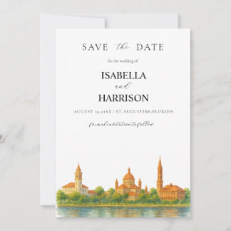 Augustine Skyline Save the Date Template Einladung