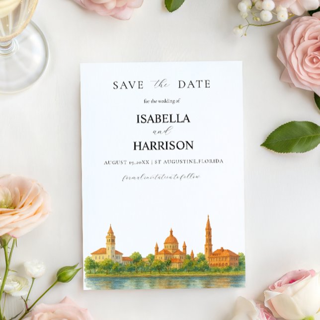 Augustine Skyline Save the Date Vorlage (Von Creator hochgeladen)