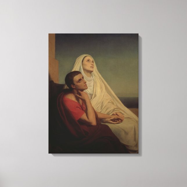 Augustine und seine Mutter St. Monica, 1855 Leinwanddruck (Vorderseite)