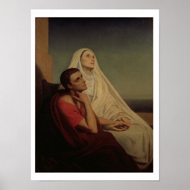 Augustine und seine Mutter St. Monica, 1855 Poster (Vorne)