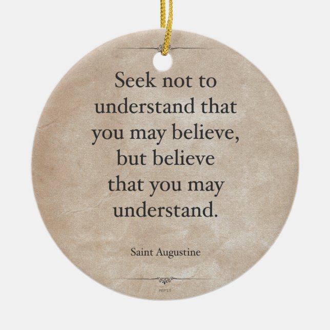 Augustinus Keramik Ornament (Vorne)