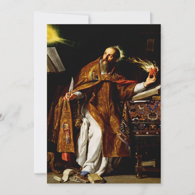 Augustinus von Hippo Feiertagskarte (Vorderseite)