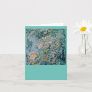 Augustus - Acrylpour-Malerei 11 Zoll x 14 Zoll Karte